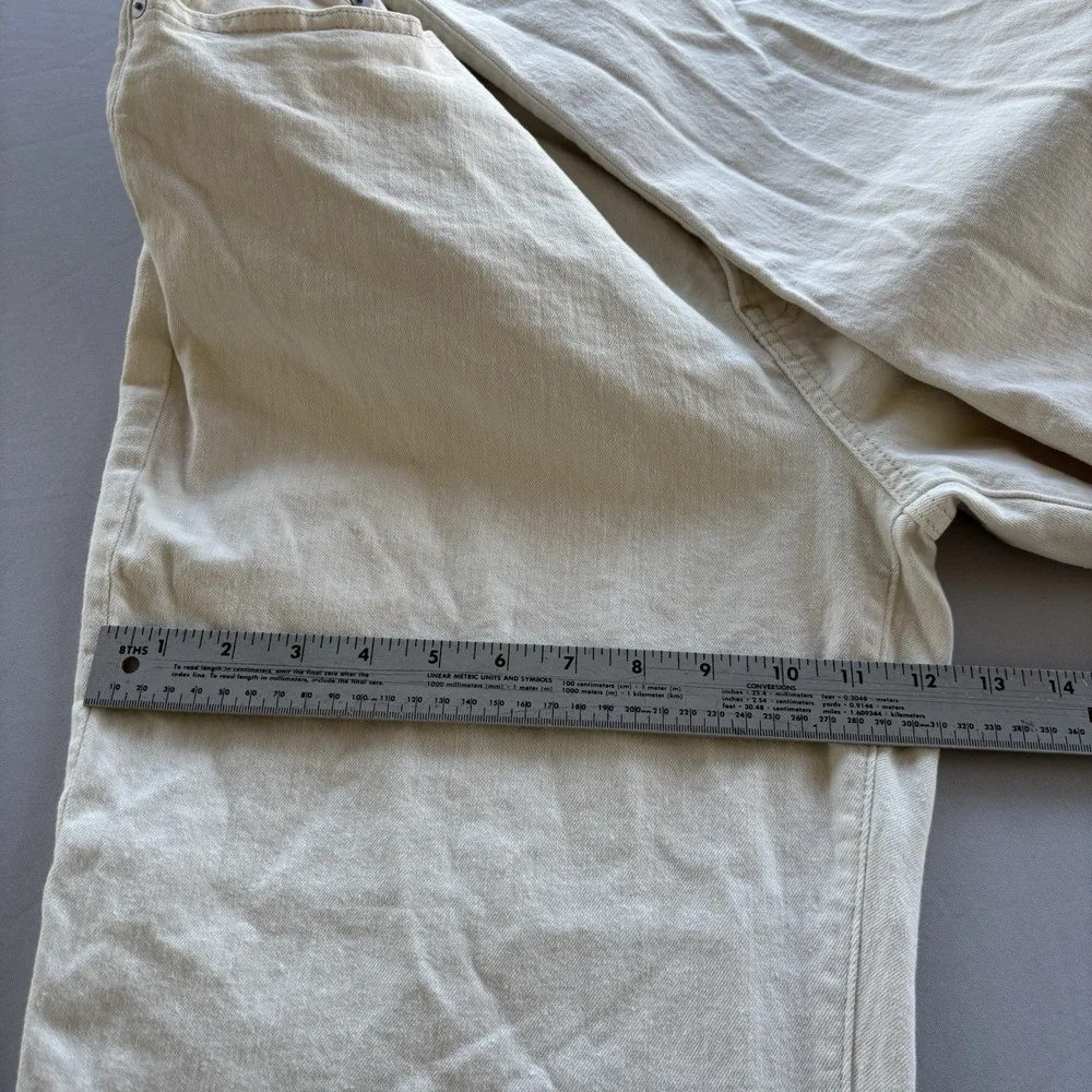 Madewell Perfect Vintage Straight Jean Womens 32 Cream High Rise‎